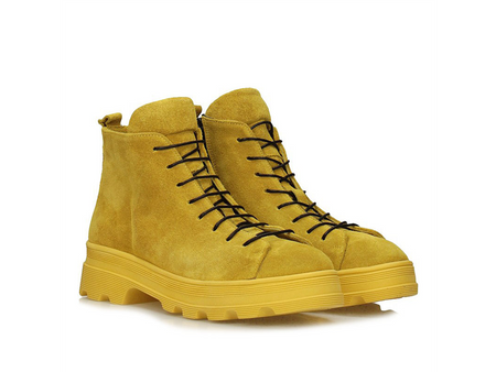 Żółte trzewiki na platformie Toscanio MU 878