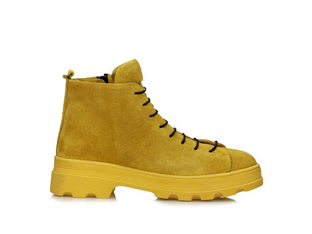 Żółte trzewiki na platformie Toscanio MU 878