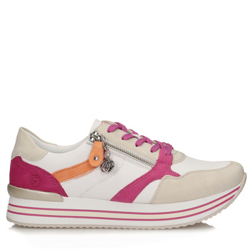 Półbuty damskie w stylu sportowym Remonte D1323 na wygodnej platformie