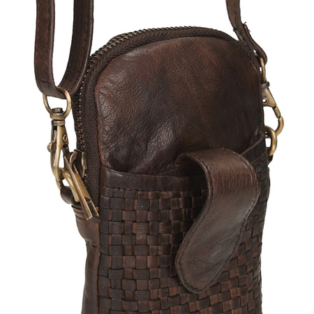 Mała saszetka z ozdobnym plecieniem 054