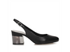 Czarne czółenka Indiana 8266 z odkrytą piętą