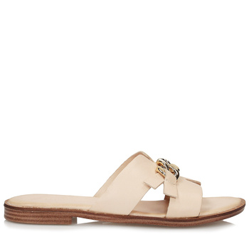 Klapki damskie Toscanio MU 030 51 złota ozdoba
