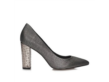 Srebrne czółenka Indiana 5288 wysoki obcas