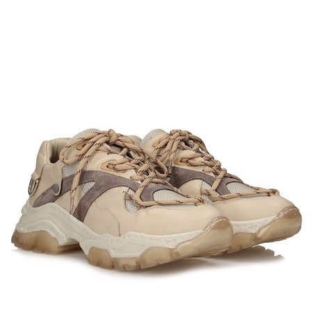 Beżowe sneakersy damskie Toscanio ET 368-004