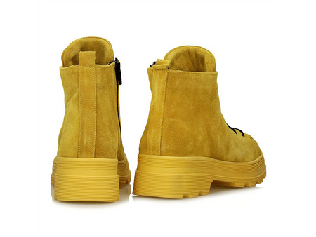 Żółte trzewiki na platformie Toscanio MU 878