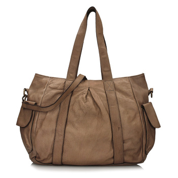 Skórzana shopper torebka Toscanio F159