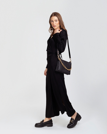 Torebka ze złotym łańcuchem E128