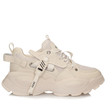 Sneakersy damskie marki GOE JJ2N4082 w beżowej odsłonie
