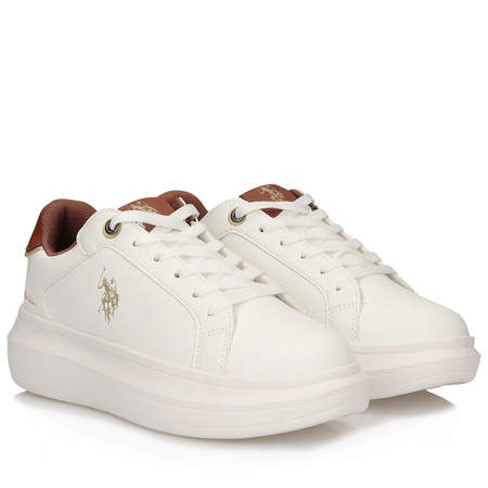 Sneakersy damskie CHELIS001A z kolekcji U.S. Polo Assn z rudymi wstawkami