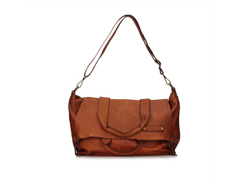 Pojemna torba z pranej skóry C167