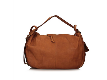 Pojemna torba z pranej skóry C175