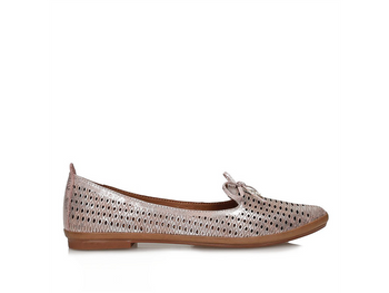 Baleriny Toscanio w metalizowanej cholewce LP 566