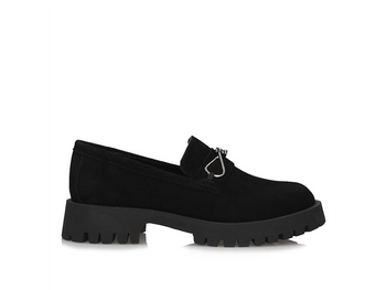 Czarne nubukowe mokasyny Toscanio LP 808