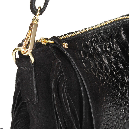 Torebka skórzana z frędzlami F16