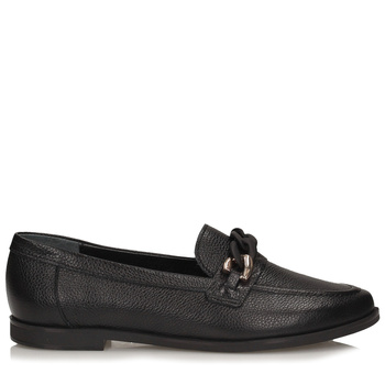 Czarny mokasyn damski Ryłko 1MR44 casual