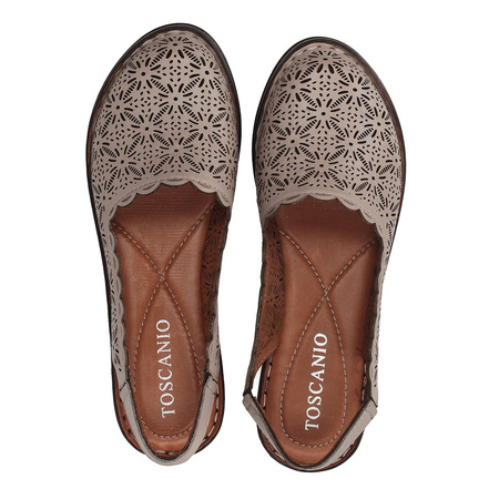 Toscanio ażurowe sandały zakryte palce BM 1017