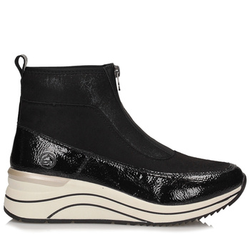 Botki damskie Remonte D0T71 w kolorze czarnym