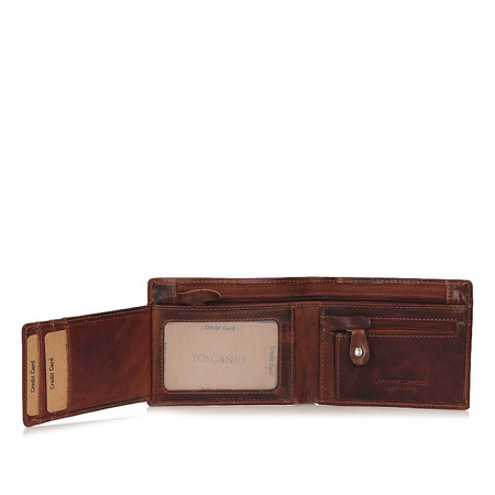 Praktyczny skórzany portfel T398