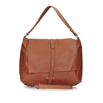 Ciekawie zaprojektowana torebka skórzana C158