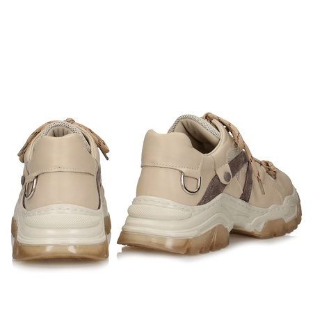 Beżowe sneakersy damskie Toscanio ET 368-004