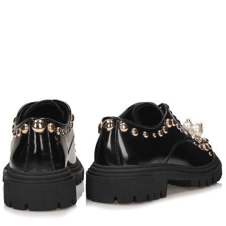 Półbuty damskie Sca'viola S-72 oxfordy w kolorze czarnym