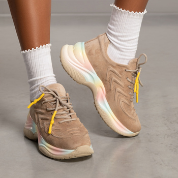 Beżowe sneakersy Toscanio ET 106-023