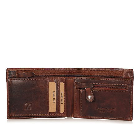 Praktyczny skórzany portfel T398