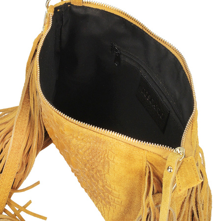 Torebka skórzana z frędzlami F16