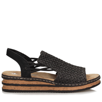 Sandały damskie Rieker 62941 w kolorze czarnym