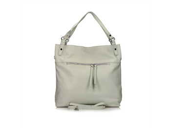 Workowata torebka w groszkowej skóry Toscanio C129