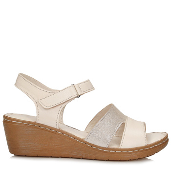 Sandały damskie na koturnie Toscanio DE 352 03