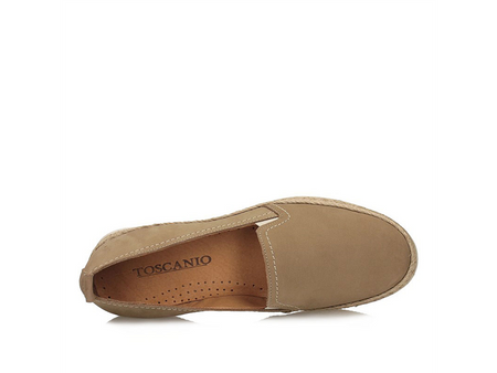 Mokasyny casual w piaskowym kolorze Toscanio F63