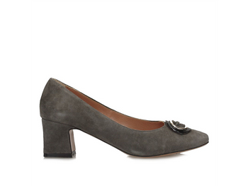 Welurowe szare czółenka Toscanio 604566