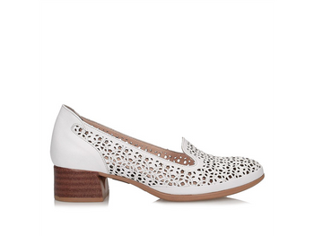 Białe ażurowe czółenka Toscanio LP 437