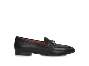 Czarne mokasyny z klamerką Toscanio LP 698