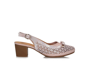 Czółenka cholewka ażurowa Toscanio LP 511 kokarda