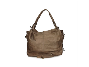 Workowana torebka z pranej skóry C43