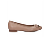 Beżowe baleriny Ryłko 0GMU3 złota wstawka