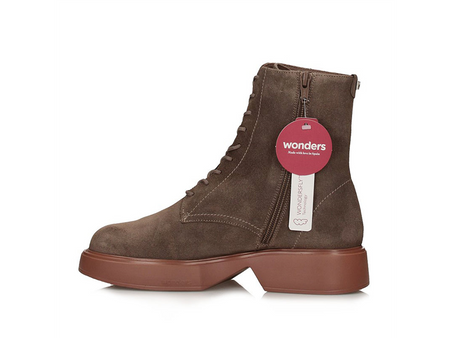 Welurowe trzewiki damskie Wonders B-8206