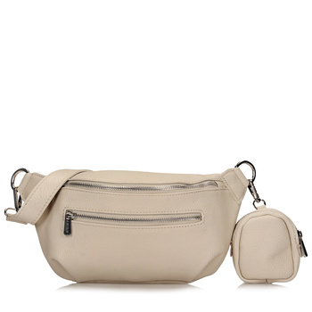 Skórzana nerka saszetka z dodatkiem Toscanio C126