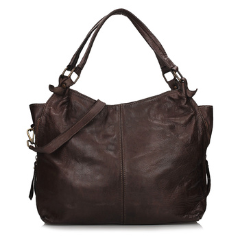 Workowana torebka z pranej skóry C43